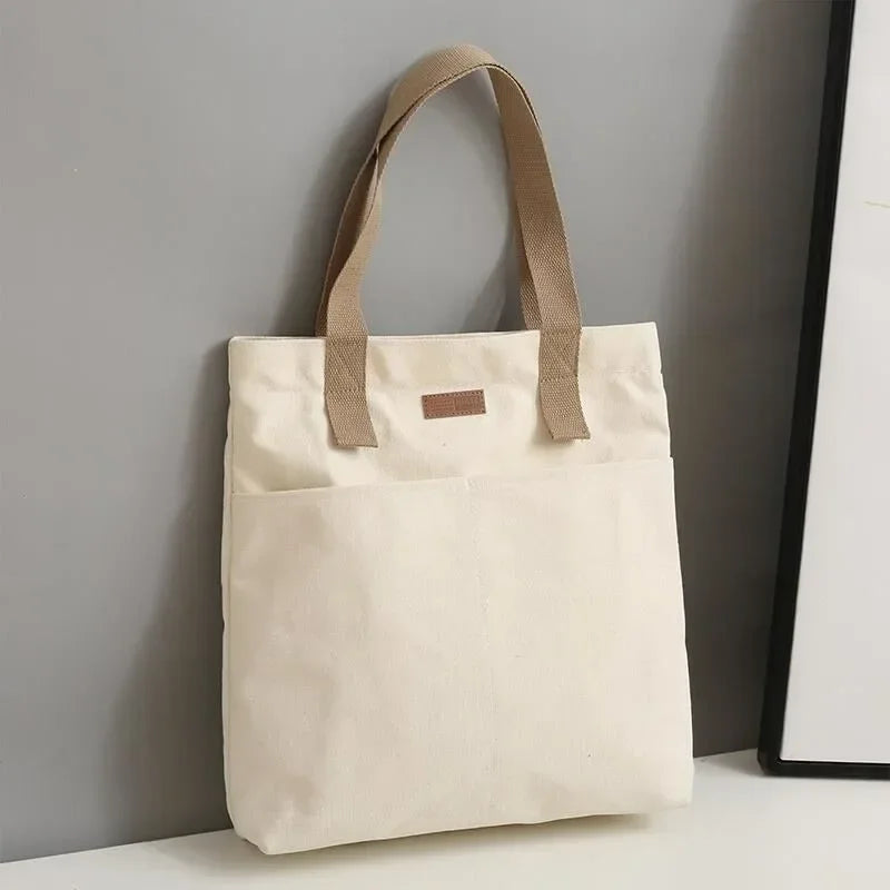 Mala tote de lona lisa