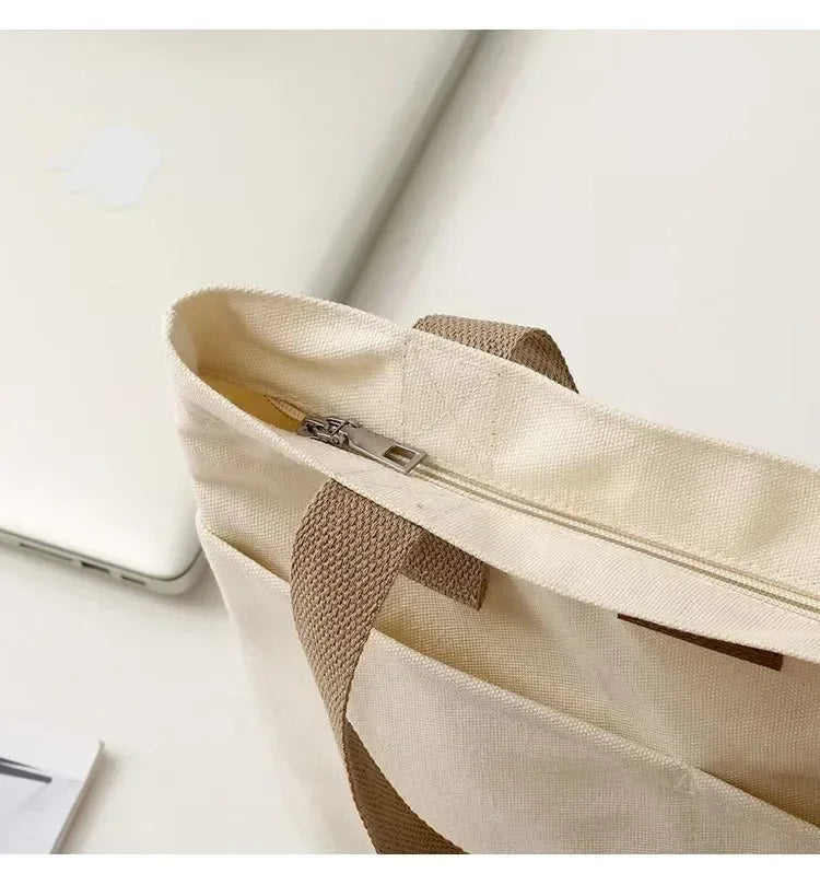 Mala tote de lona lisa