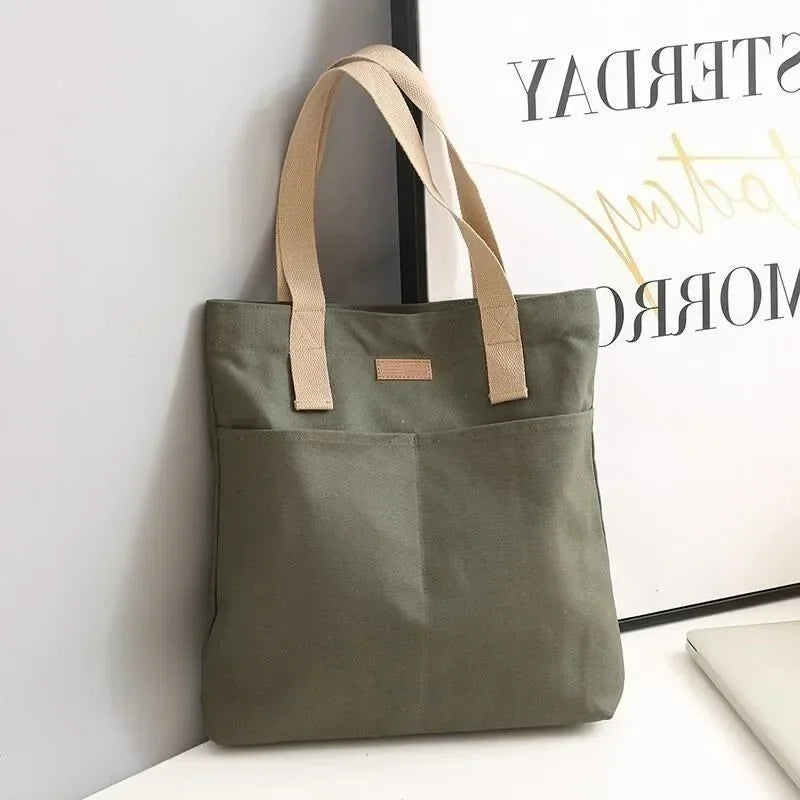 Mala tote de lona lisa