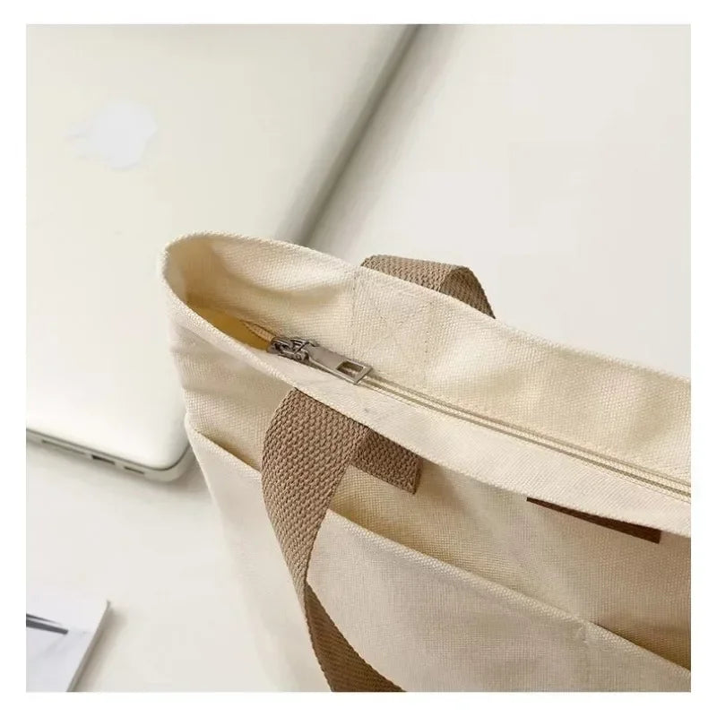 Mala tote de lona lisa