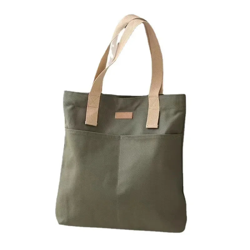 Mala tote de lona lisa
