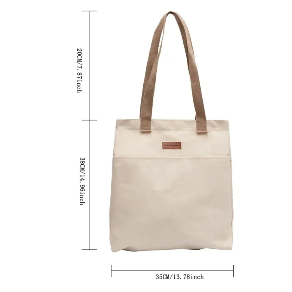 Mala tote de lona lisa