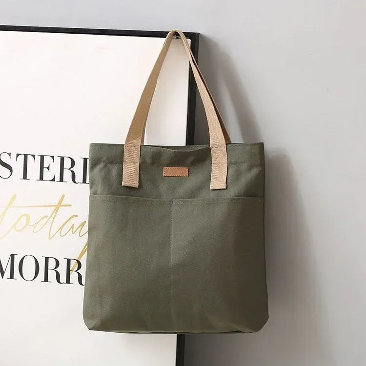 Mala tote de lona lisa
