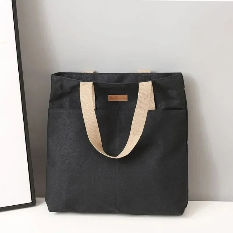 Mala tote de lona lisa